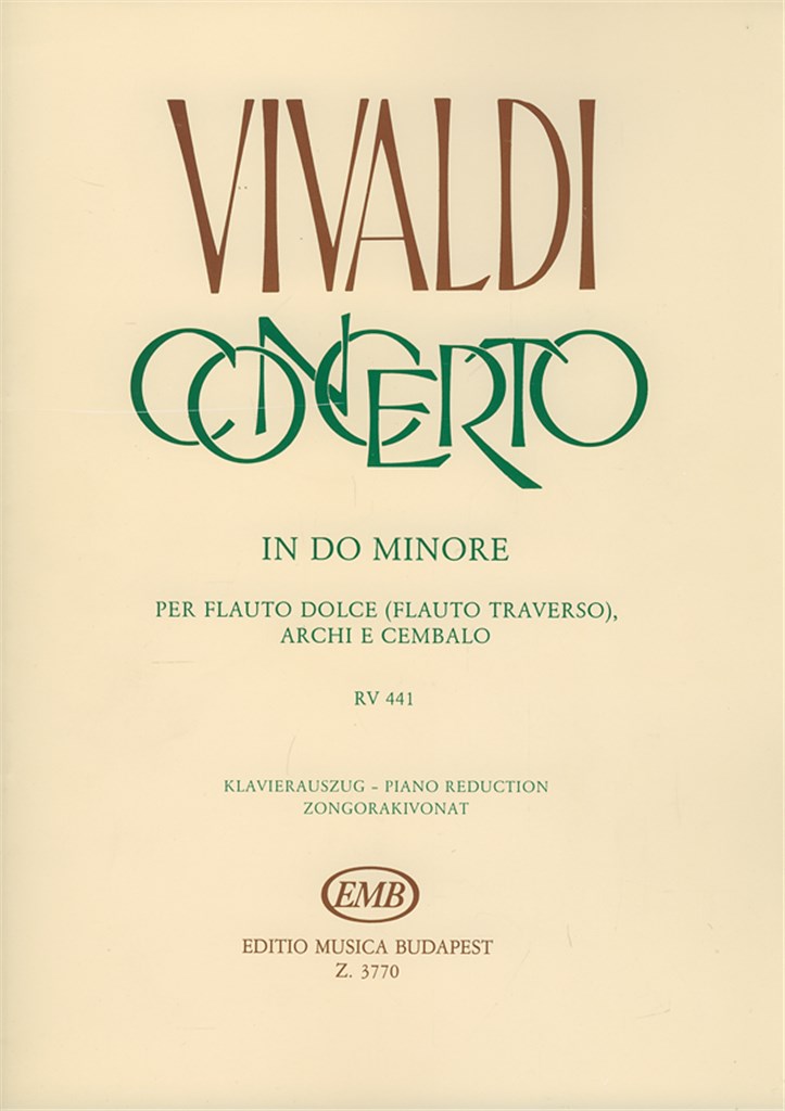 Concerto in do minore per flauto, archi e cZalo
